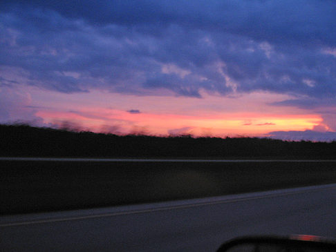 Foto Sonnenuntergang auf Highway